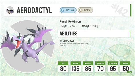 mega aerodactyl stats|Aerodactyl .